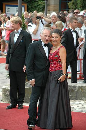 Finanzminister Erwin Huber mit Ehefrau Helma