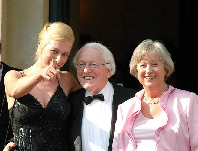 Wolfgang Wagner mit Ehefrau Gudrun und Tochter Katharina